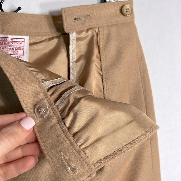 Pendelton Vintage Camel A-line Skirt size 10 Petite - Picture 7 of 9